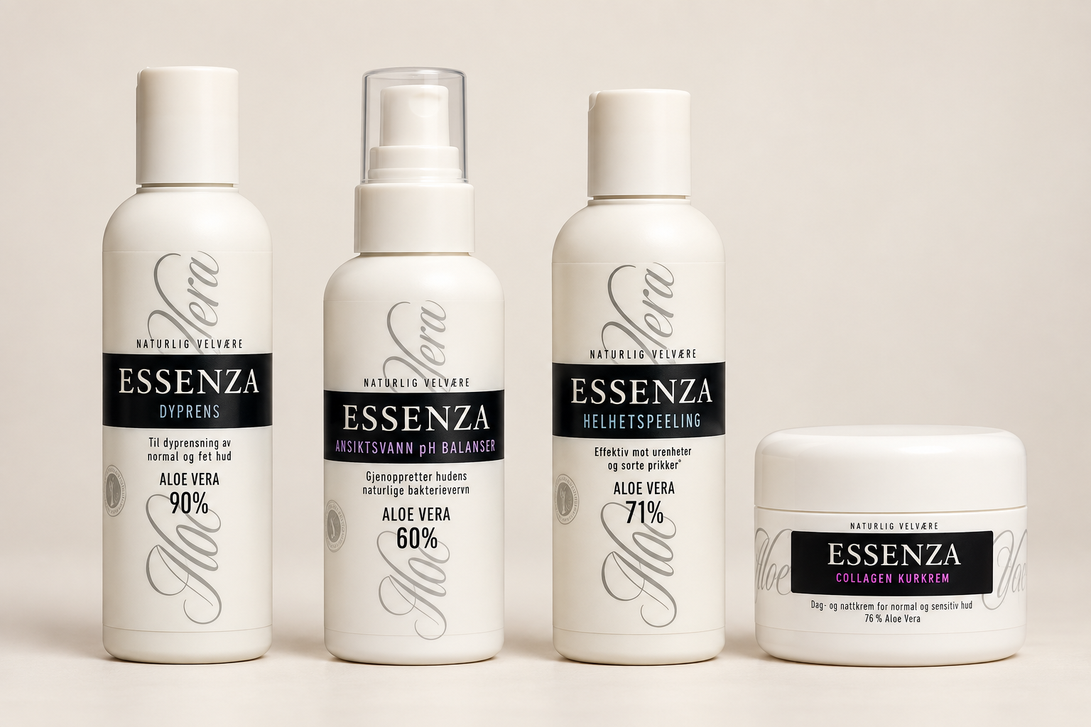 ESSENZA Hudpleie Rituale – fire Essenza hudpleieprodukter
